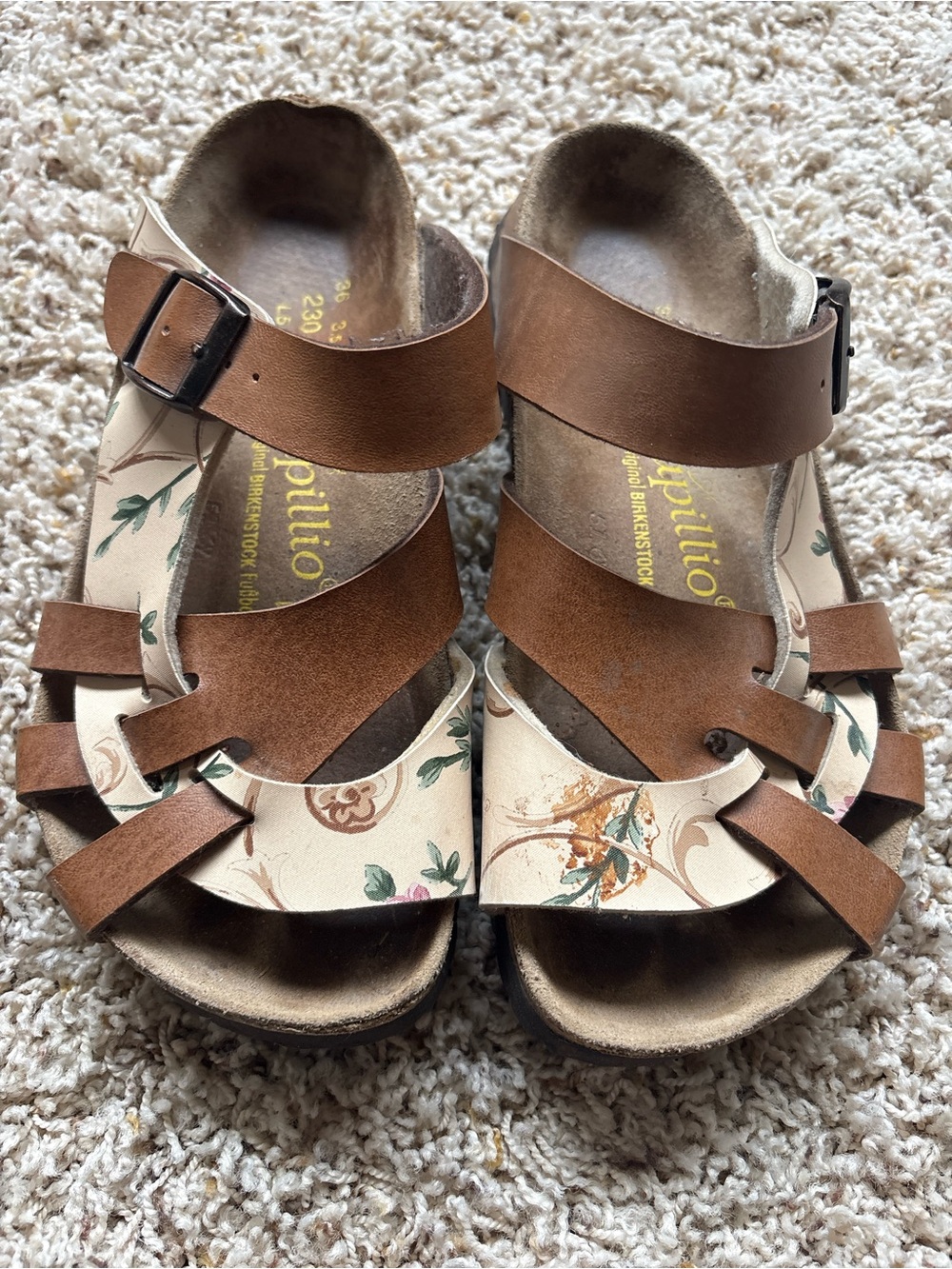 Birkenstock Papillio Pisa Sandals Floral/Nature and Brown neutral Size EU 36